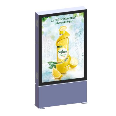 China Steel double side outdoor advertising P3 mupi with led screen for sale