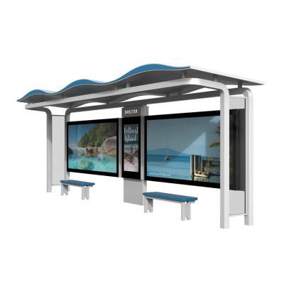 China Customized Outdoor City Street Stainless Steel Furniture Bus Stop Shelter For Sale for sale