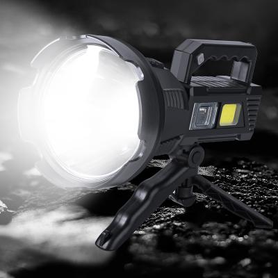 China Powerful Search/Mountain High 6 Multifunction etc... Modes Waterproof COB P50 LED USB Rechargeable Search Light Handheld Flashlight for sale