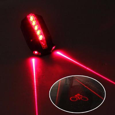 China New Laser Led Rear Bike Bicycle Tail Light Beam Safety Red Warning Lamp Cycling Waterproof Bicycle Accessories Grow Light 8.6 x 3.1 x 4.9cm for sale