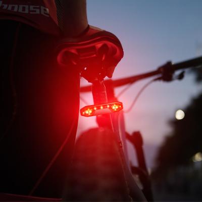 China USB Rechargeable/Waterproof/Lighting New 5 Modes Waterproof For Cycling Rear Lightweight USB Rechargeable Mountain Bike Cycling At Night Warning Light Bike Turn Signal Tail Light for sale