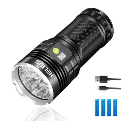 China Hot Sale Super Bright Led Flashlight High Power Rechargeable Flashlight Torch Light 18650 Powerful Flashlight Tactical Led Flashlight For Emergency for sale