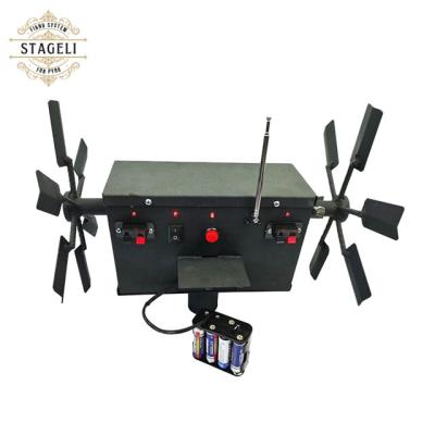 China IP55 High Voltage Electronic Ignition Double Wheel Fireworks Fountain Machine for sale