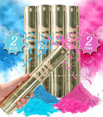 China Gender Reveal Powder Cannon Blue Smoke Cannon For Event Festival Celebration for sale