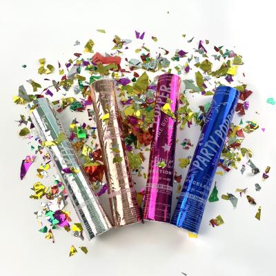 China Gender Confetti Poppers Biodegradable Gender Reveal Confetti Color Smoke Effect for sale