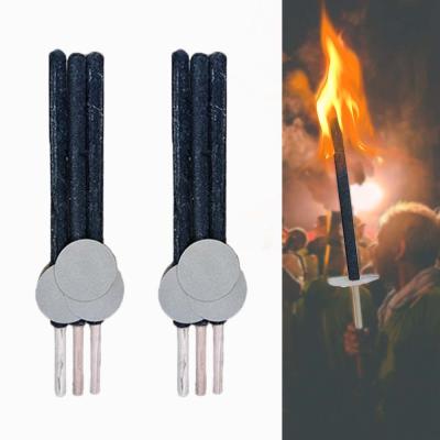China Multicolor Cotton Thread Cloth Wax Procession Torch Candle for Burning Bonfires Outdoors for sale