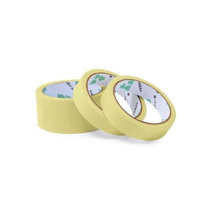 China Automobiele maskerband Hoogtemperatuur gekleurde crepe tape 48mm 24mm 12mm Te koop
