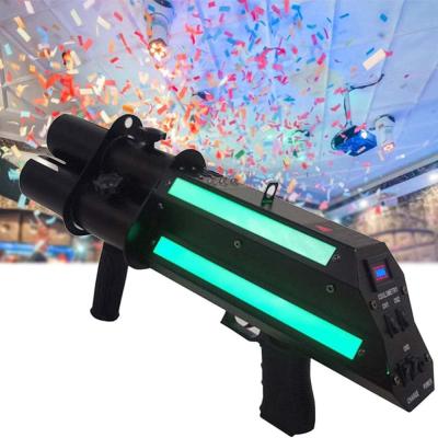 China Paper Confetti Party Gun Stage Atmosphere Equipment Electric Confetti Shooter Gun Three Heads for sale