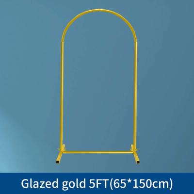 중국 금 금속 꽃 디스플레이 프레임 둥근 상단 배경 스탠드 웨딩 환영 배경 꽃 풍선 아치 판매용