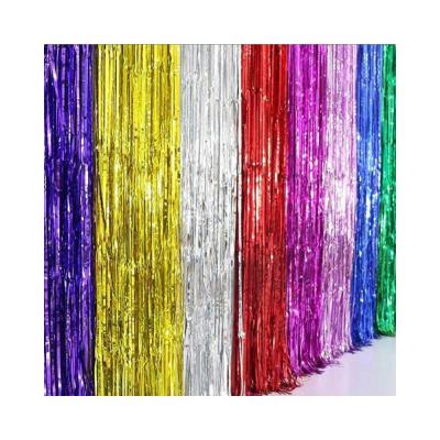 China Foro de la fiesta de cumpleaños Photo Booth Fringe Tassel Puerta de papel de aluminio Cortina en venta