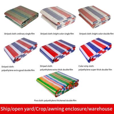 China Single Item 100% Waterproof PP/PE Stripe Tarpaulin for Car Covers Trucks Trains for sale