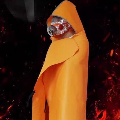 China Household Fire Fighting Insulation Emergency Survival Safety Blanket Hooded Fire Escape Capes Suit Fireproof for sale