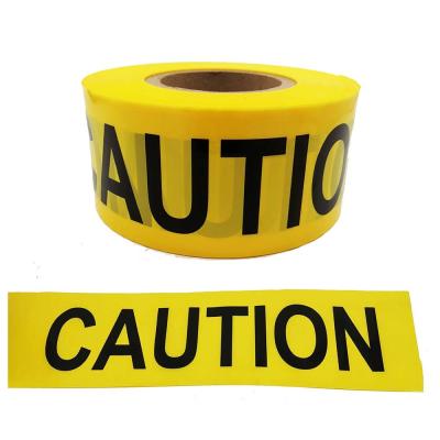 China Non Adhesive PET Barrier Tapes Safety Caution Printing PP Warning Tape for sale