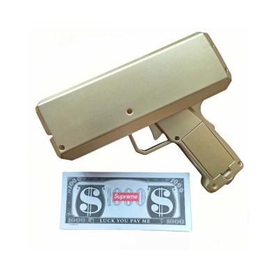 China Wholesale real plastic gun cash cannon spray real plastic scatter pistolet gold toy dollar money gun for party goods for sale