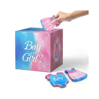 China Baby Shower Party Decoration Baby Gender Reveal Voting Box Boys and Girls Gender Voting Game Box For Baby Shower Party Decor for sale