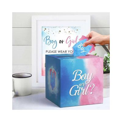 China Geschlecht offenbaren Junge oder Mädchen Box Baby Dusche Dekorationen Jungen Mädchen Party Dekoration Set zu verkaufen