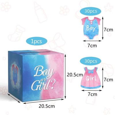 China Wholesale Boy&Girl Gender Reveal Voting Boxes With Voting Gift Card For Baby Shower Party Decoration Supplies for sale