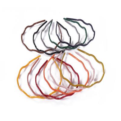 China 2021 popular plastic big wave headband fashion headband hair accessories simple popular ladies hairpin for sale