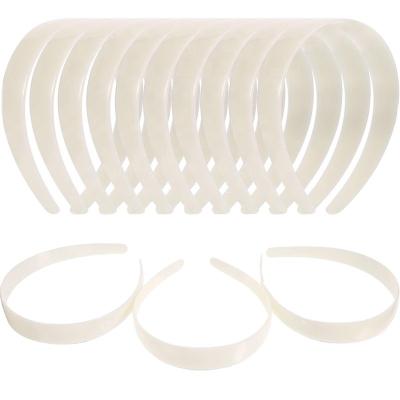 China European and American Style 25mm Toothless Headband Diy Plastic White Headband for Women and Girls for sale