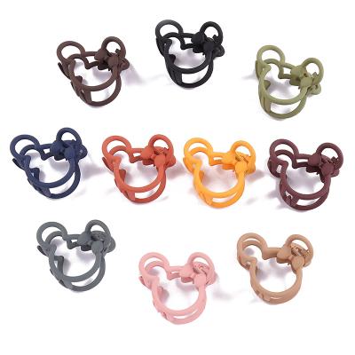 China Korean Central Institute of Statistics Hairpin Hair Accessories Mickey Shape Claw Clip Little Girl Popular Cute Plastic Hairpin Hairpin for sale