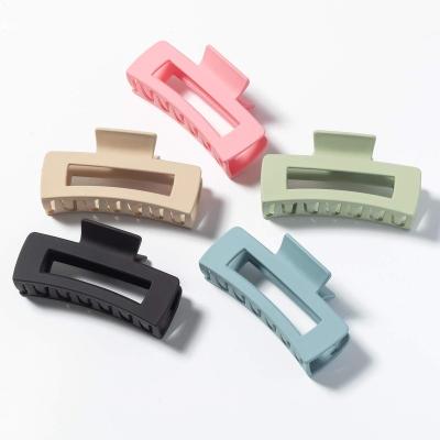 China Fashion Women's Thick Rectangular Claw Clip, 5 Colors Oversized Hair Claw Clip, Trendy Hair Accessories for sale