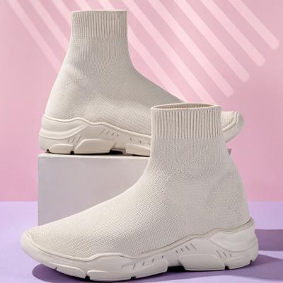 China Comfortable Elasticity Deodorization Boots Platform Winter Stretchy Boots For Woman Ankle Boots Socks for sale