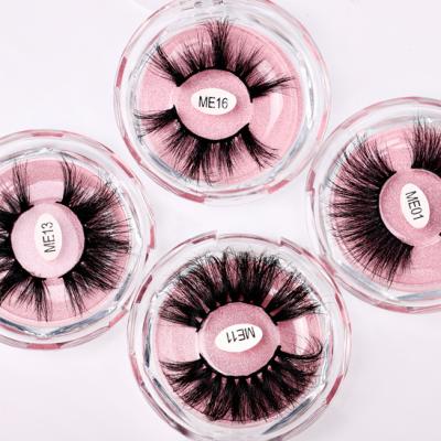 China Long Natural Soft Eye Lash Wholesale Vendor of Diamond Transparent Crystal Case Reuse 25mm Mink Eyelash for sale