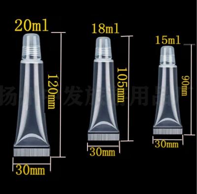 China Recyclable Plastic Bottle Cosmetics Private Label 15ml Squeeze Tubes For Lip Gloss Lipstick for sale