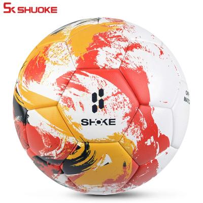 China Competition/Matches/Quality Official Size PU Leather Training Soccer Ball With Logo Printed Football For Match Customized for sale