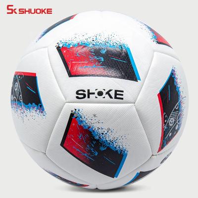 China Size 5 FOOTBALL 2021 Soccer Traning Shoke Factory PU Soccer Ball Machine Low Price Pungent Outdoor Training Wind for sale