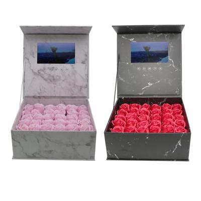 China All jewelry flower display gift box lcd video brochure box in stock for shipping for sale