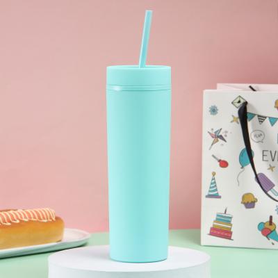 China Yiehoom OEM/ODM Viable Tumbler Sippy Cups Plastic Bubble Tea Cup And Lean Straw Water Bottle Tumbler With Straw Gradient Straw Cup for sale