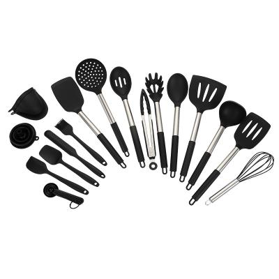 China Viable Yiehoom Silicone 304 Stainless Steel Handle Instrument Kitchen Cook Set Kitchen Utensils Wholesale Cookware for sale