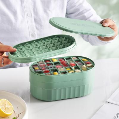 China Yiehoom OEM/ODM moldes de Para de helado silicone silica gel Viable plastic fondant mold round ice cube tray with lid ice tray for sale