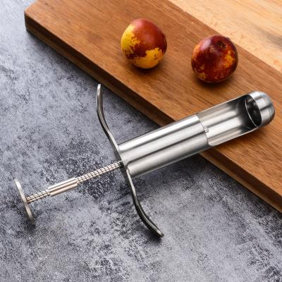 China Yiehoom OEM/ODM Viable Hollow Date Puncher 304 Stainless Steel Household Plastic Date Pricks Fruit Cutter Stainless Steel Tool Fruit Core Remover for sale