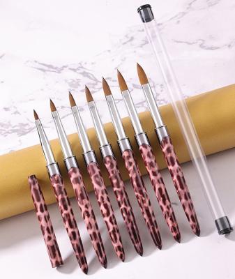 China Professional Pure NAIL Kolinsky Hair Nail Art Brush with Metal Handle 3D Nail Brush Pen for sale