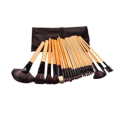 China 24pcs Durable Daily Multi Function Travel Makeup Brush Set Soft And Black Hair And Pink Synthetic Hair Makeup Brushes for sale