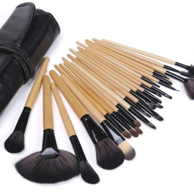 China Soft Hair And Makeup Brush 24pcs Private Label Black And Long Lasting Pink With Custom Logo for sale