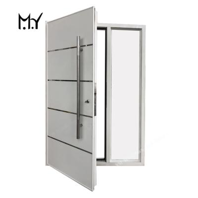 China YM100DW aluminum alloy anti-theft entry door waterproof anti-theft aluminum exterior doors for sale