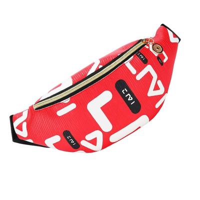 China Other 2021 new style women waterproof waist bag fashion printed PU weist bag for sale