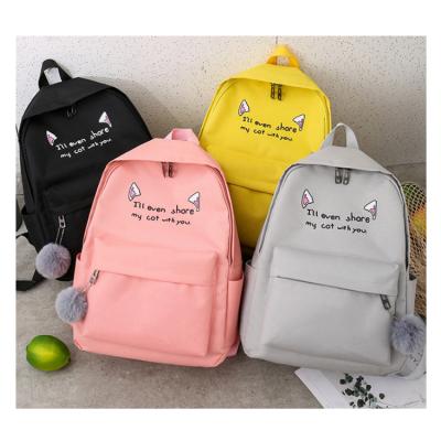 China Wholesale Custom Running Canvas Promotion Canvas Students School Backpack 4 Pieces Set of Kids Bag Bags for sale