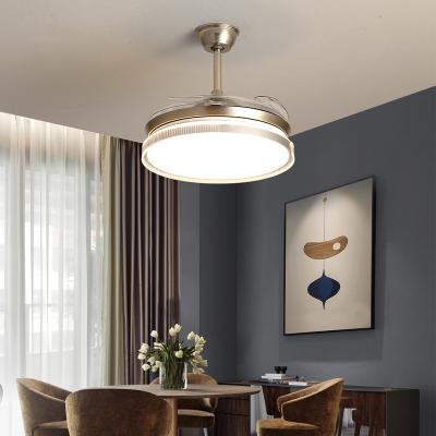 China 48 modern in. Integrated Led Fan Light Fixture 6 Speed ​​Dimmable Fan With Light And Remote for sale