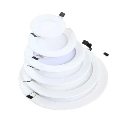 China Guangzhou factory price modern recessed round led slim panel light 6wled ceiling panel light for office for sale