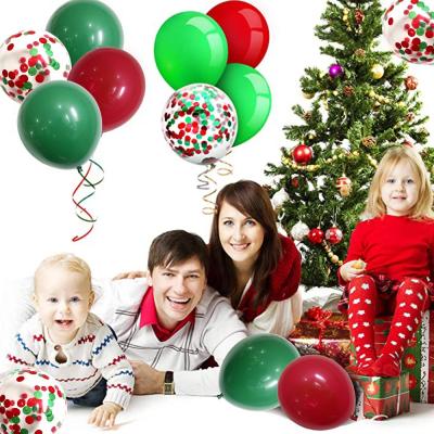 China Festival Decoration Christmas Decoration Party Merry Christmas Decorations Green And Red Balloon Latex Advertising Toy for sale