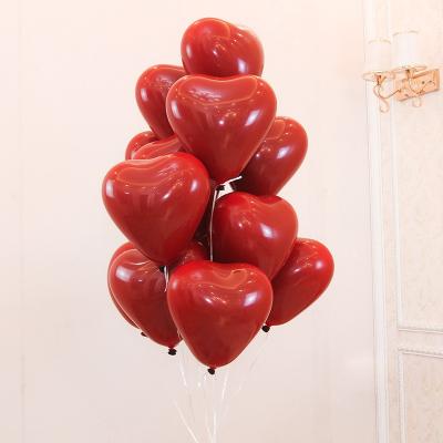 China Festival Decoration New Arrival Wholesale 10inch Double Layer Thick Balloon Red Latex Balloon For Wedding Party Decorations Balloon for sale