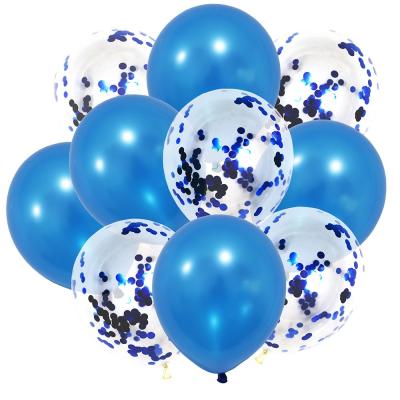 China Wholesale Supplies Decoration Festival Decoration Party Latex Balloon Confetti Transparent Balloon Set for sale