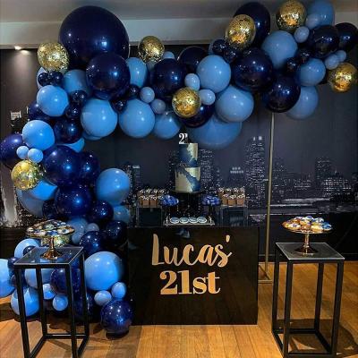 China Custom festival decoration balloon stand wedding arch metal latex balloon arch decoration frozen blue kit for sale