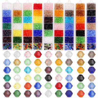 China Hot Sale 700pcs DLY Wedding 4mm Kids Glass Beads Mixed Acrylic Beaded Bracelet Necklace Loose Beads for sale