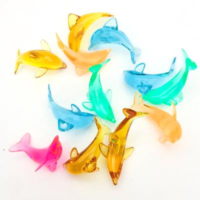 China Dolphin Acrylic Transparent Cute Animals Sea Beads Acrylic Beads For DIY Kid Party Home Decor for sale