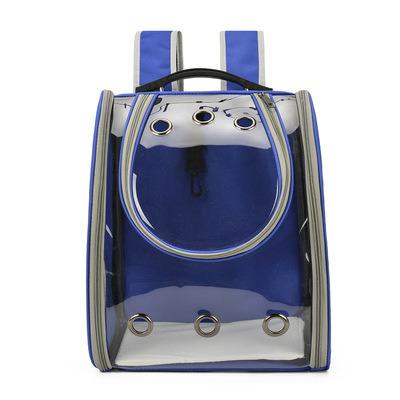 China Stored In Running Foldable Travel Soft Sided Transparent Breathable PVC Pet Backpack Large Pet Carrier Backpack Dog Cat for sale